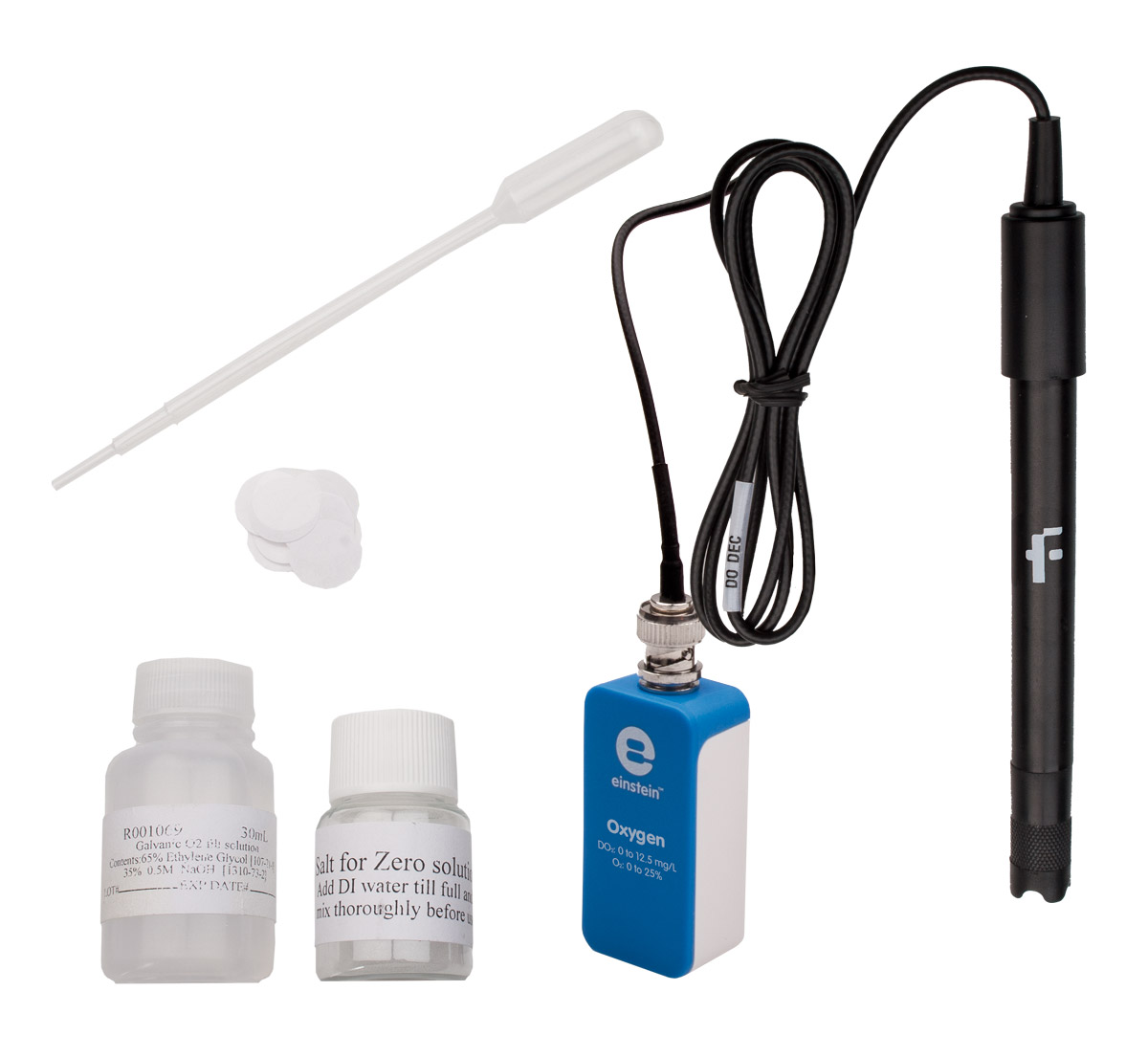 einstein™ ENOXYA222 Sauerstoffsensor Set, Messbereich Wasser 0 bis 12,5 mg/L und Luft 0 bis 25 % 