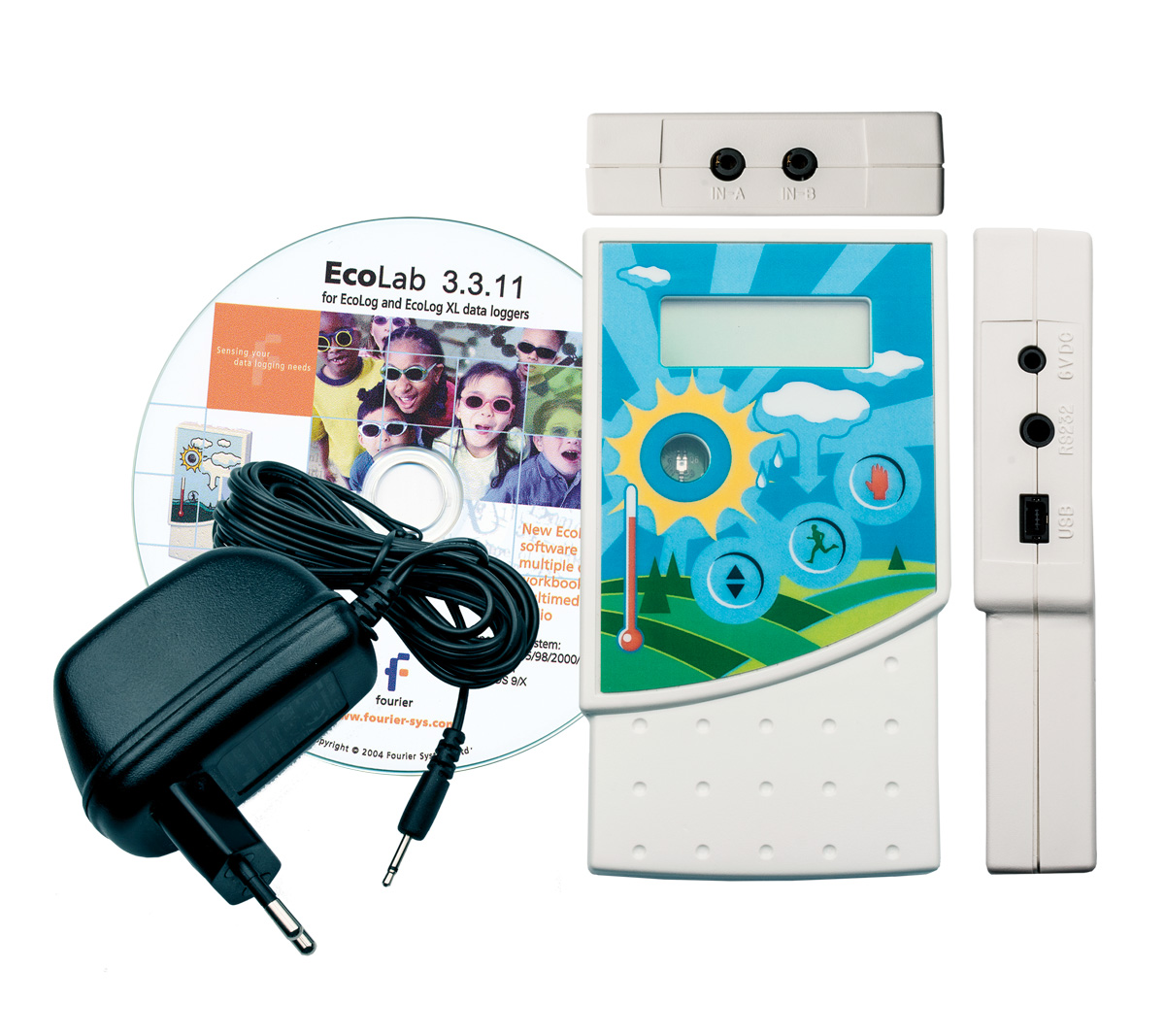 einstein™ EcoLog XL Datenlogger inkl. 5 Sensoren, USB-Kabel, Netzteil und Software ECOLab 