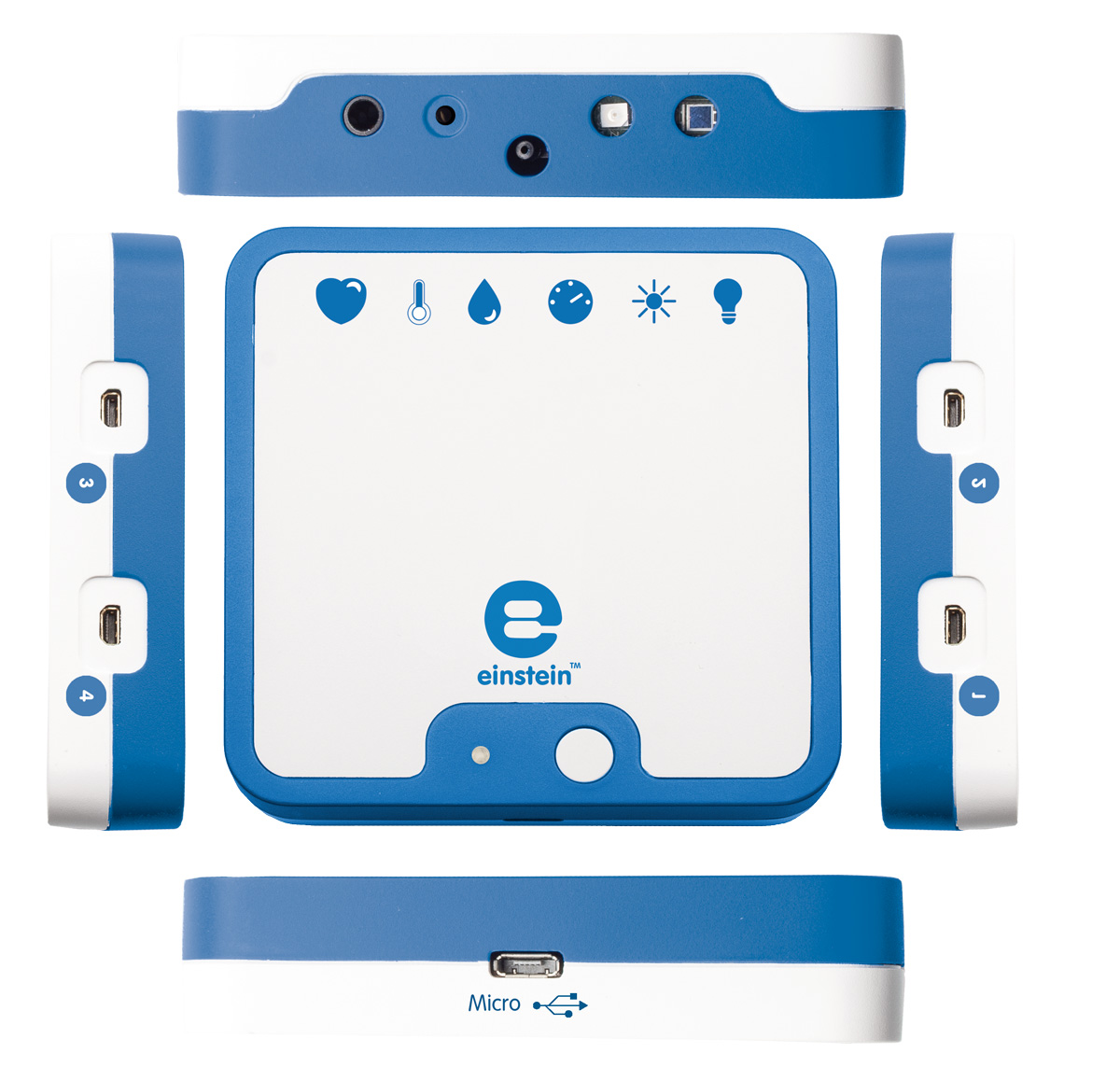 einstein™ LabMate Plus bluetooth Datenlogger inkl. 6 interne Sensoren, 4 Sensor-Ports, Akku 